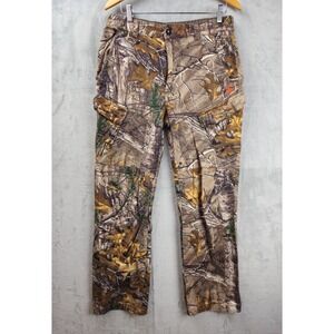 Game Winner Camo Cargo‎ Twill Pants Medium 32x29 Realtree Brown Utility Hunting